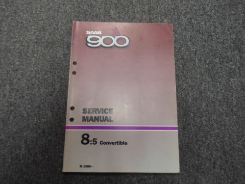 1986 saab 900 8:5 convertible service repair shop manual factory oem book 86