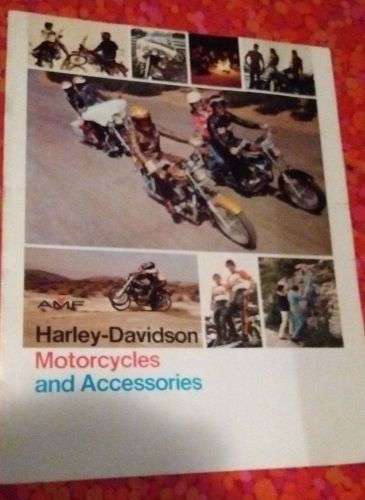 1975 amf harley davidson motorcycles and accessories brochure. excellent.