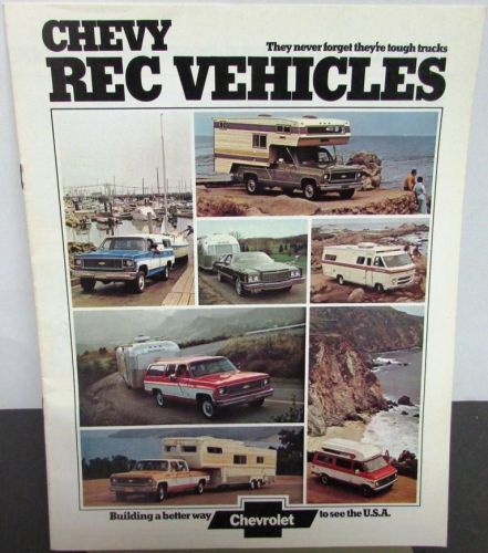 Original 1974 chevrolet truck dealer sales brochure chevy rv camper motorhome