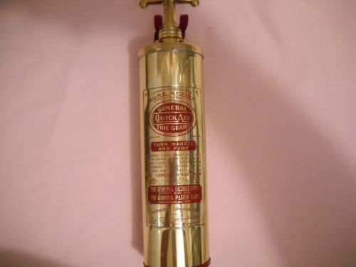 Vintage brass general quick-aid fire extinguisher - chris-craft - 1949-1952