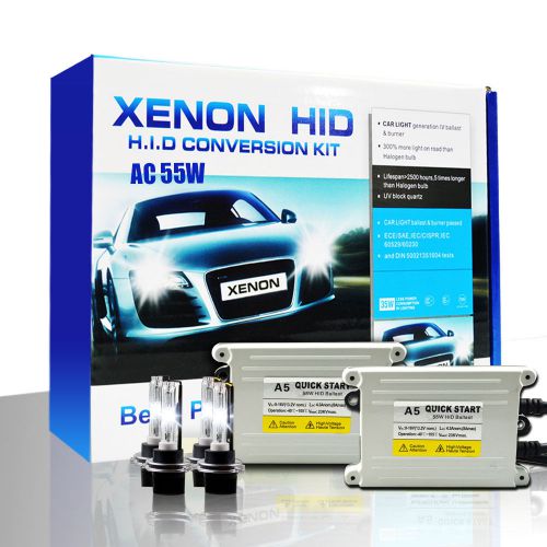 Quick start full kit xenon hid conversion kit h7 8000k blue ac 55w slim ballast