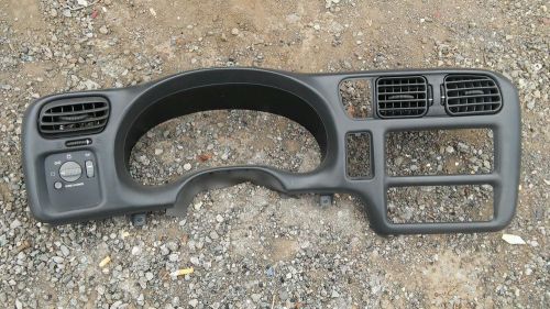 1998-2004 blazer sonoma s10 xtreme dk gray/black single din dash bezel gray oem