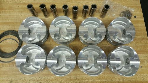 S2152-8 - cp pistons 400 chevy 18 degree dome gas port pistons 4.135 forged nice