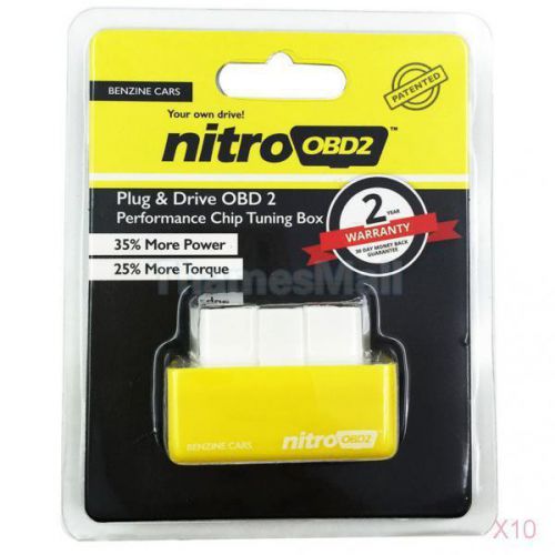 10x obd2 plug and drive obdii performance chip tuning box for benzine cars