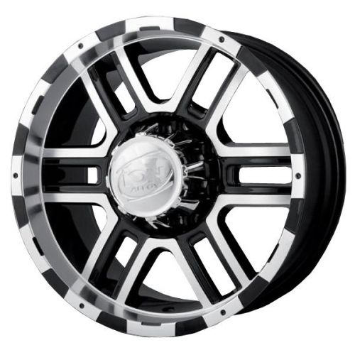 17x9 ion alloy 179 black machined 179-7981b offset 0 wheels rims