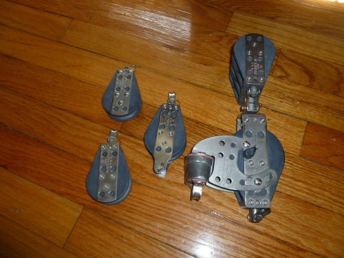 Lot of asst harken blocks-pulleys boat sailing hardware used in great condition.