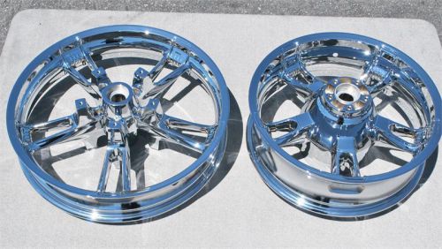 2014 2015 2016  harley flhx street glide enforcer chrome wheels rims set