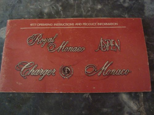 1977 chrysler aspen operating manual
