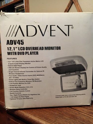 Adv45 12.1&#034; lcd overhead monitor with dvd player