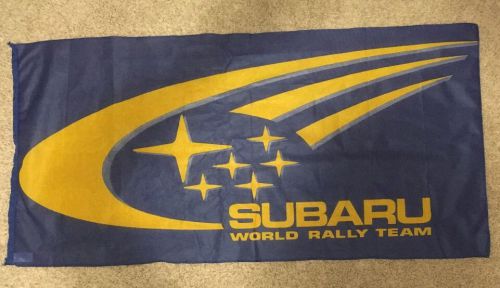 Subaru rally blue wrc flag banner sign 30x60 inches impreza wrx xv forester