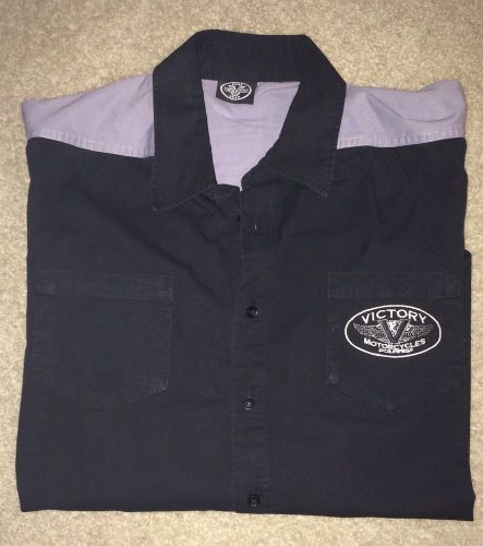 Victory motorcycle button down s/s shirt sz l