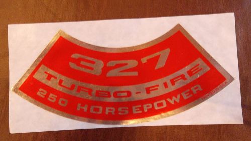 Gm 327 turbo-fire air cleaner decal 250hp