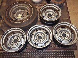 4-rally wheels corvette dated 69 with spare tire &amp;rim match set 15x8
