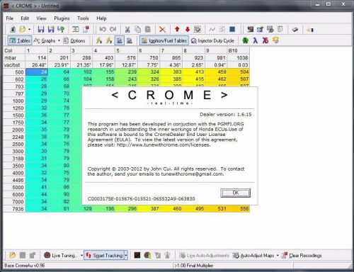 Crome dealer version 1.6.16 license - ecu p28 p30 p06 obd1 honda chip