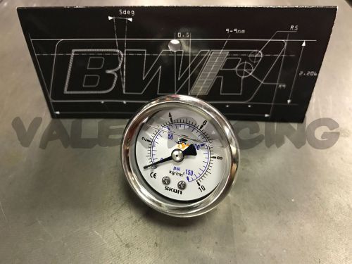 Blackworks racing (bwr) liquid filled fuel pressure gauge 1/8npt