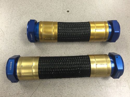 2 bmrs racing lightweight braided line radiator hose as-32 thread nascar