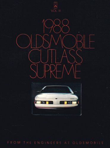 1988 oldsmobile cutlass supreme brochure / pamphlet : sl, international series