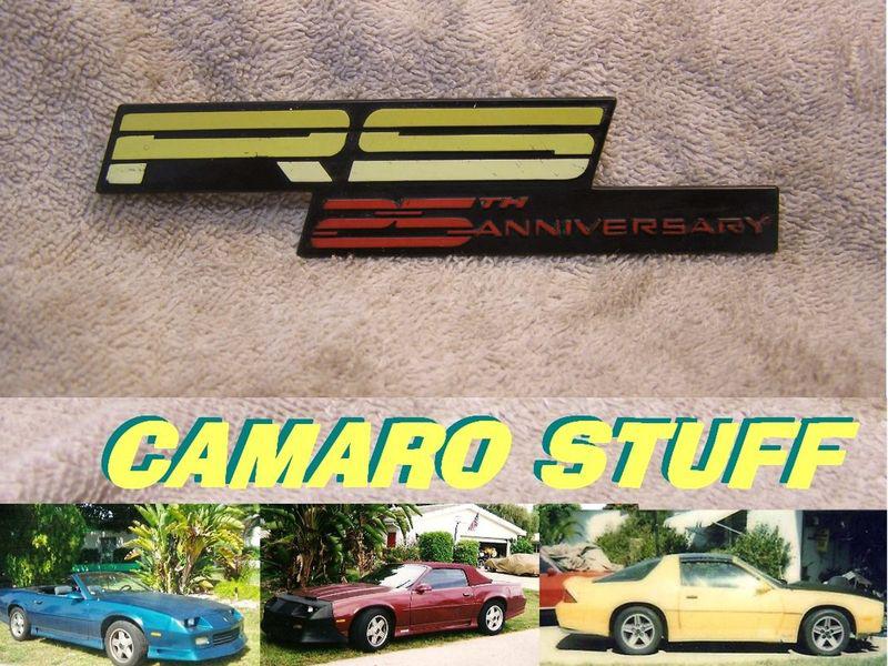 1992 camaro rs 25th anniversary  dash emblem badge chevrolet chevy