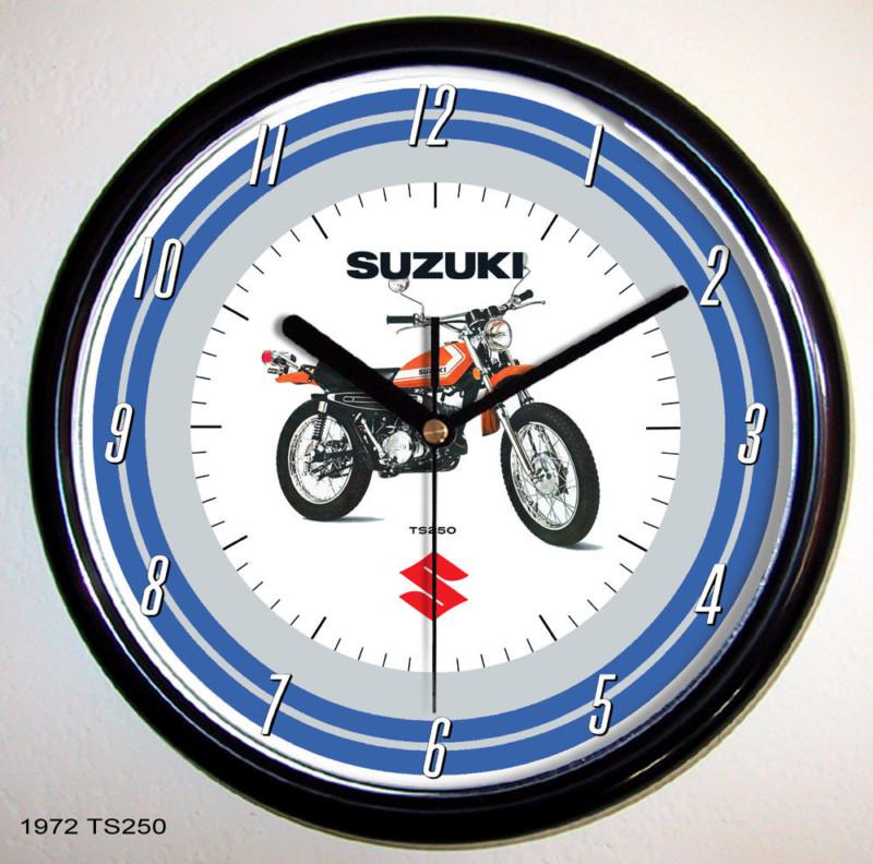 Suzuki ts250 motorcycle wall clock ts-250 1972 1973 1974 1971