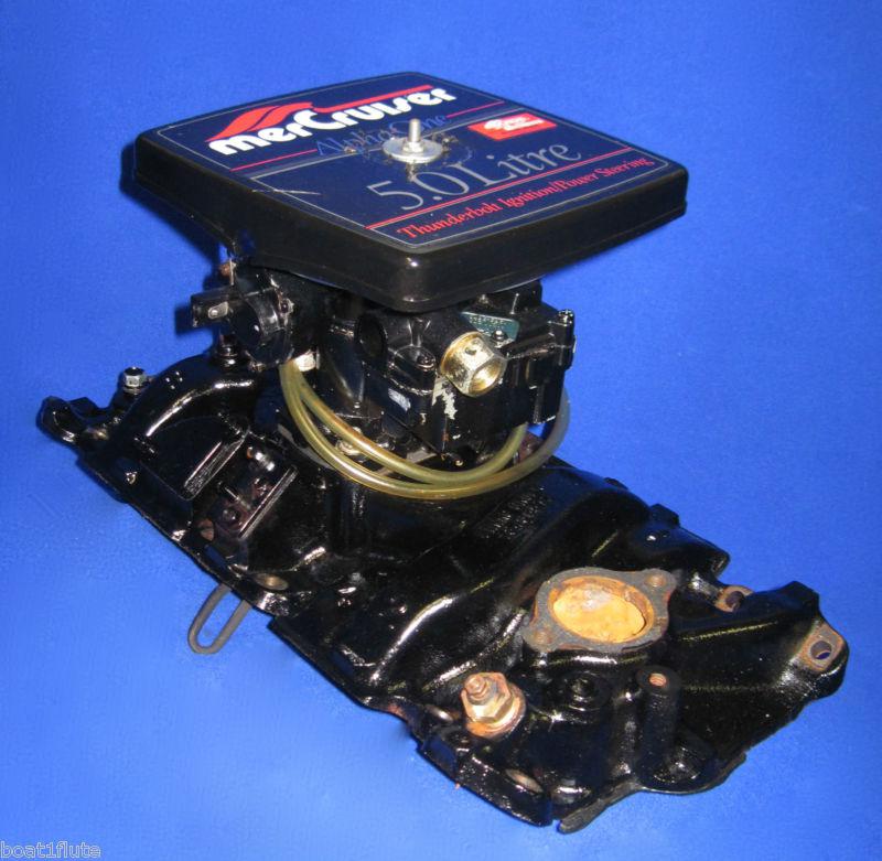 Mercruiser v8 5.0 5.7 gm 305 350 2bbl carburetor intake manifold 806082a2 17619