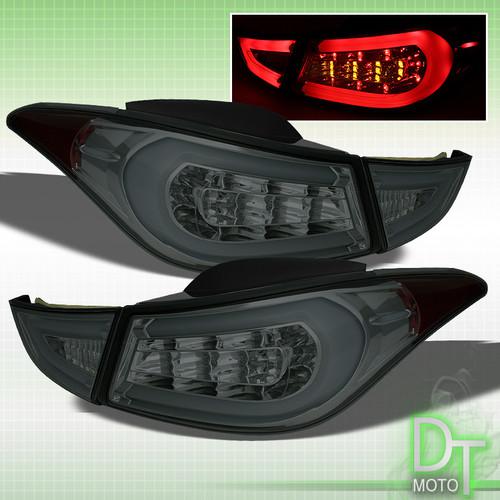 Fit 2011-13 elantra smoke philips-led perform tail brake lights lamps left+right