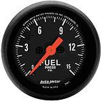 Autometer z series-fuel press gauge 2-1/16" electrical 15 psi 1/8" sender 2661
