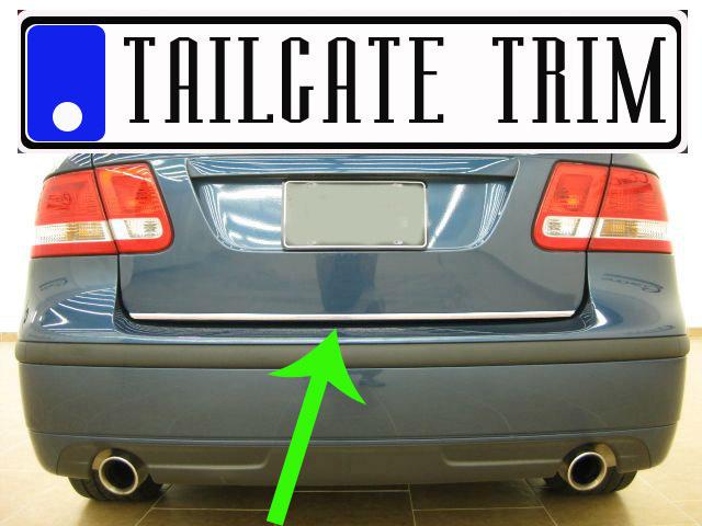 Chrome tailgate trunk molding trim - saab