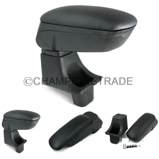 Black leatherette center console armrest fits for honda fit jazz 2009 2010 new