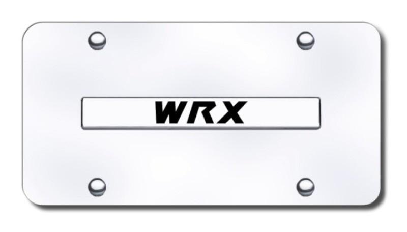 Wrx name chrome on a chrome license plate made in usa genuine