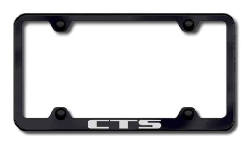 Cadillac cts wide body laser etched license plate frame-black made in usa genui