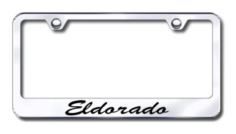 Cadillac eldorado script  engraved chrome license plate frame made in usa genui