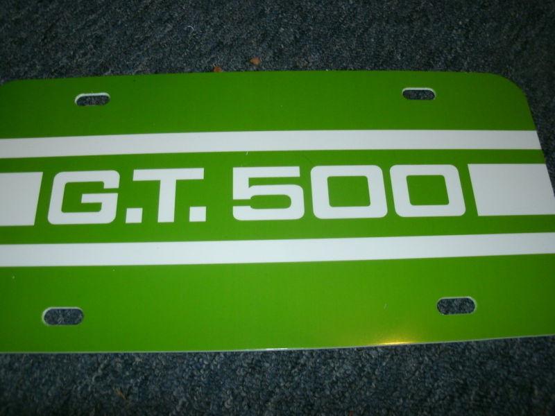 Shelby cobra mustang gt500 gt-500 side stripe logo license plate lime green new