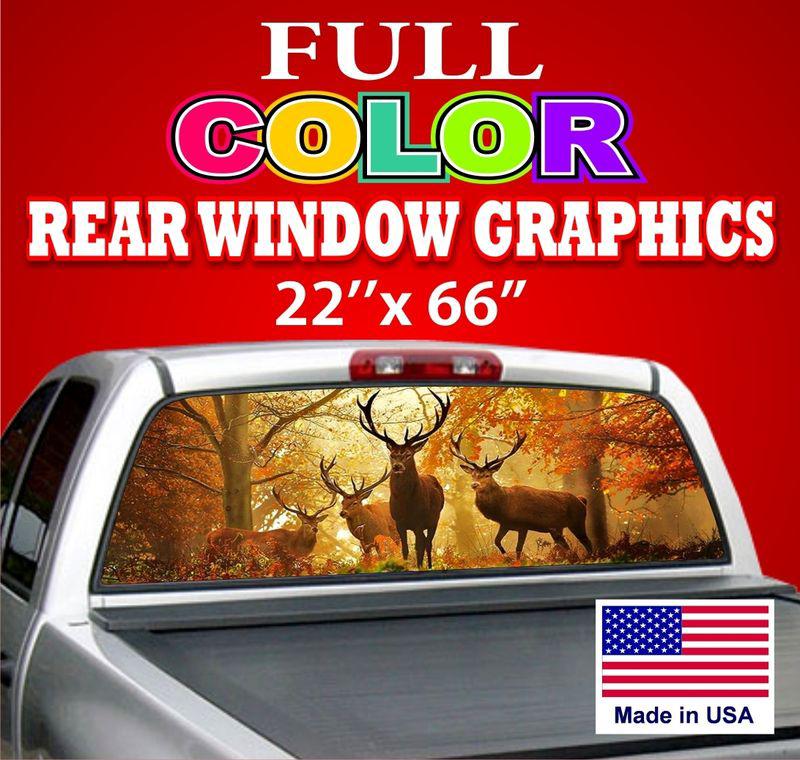 One deer design car truck  window graphics tint decals prefotated sign
