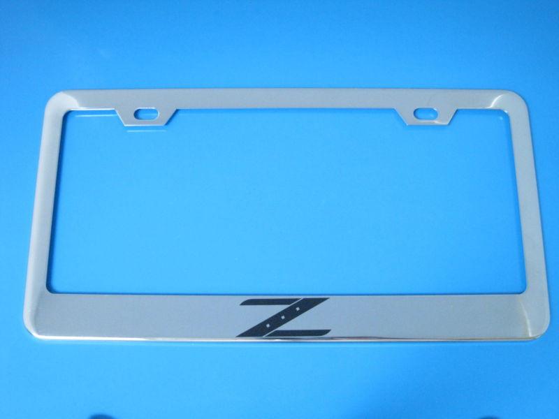 Chrome license plate frame - 350z 370z 300zx z logo