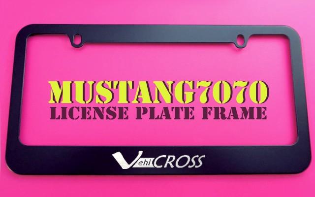 1 brand new isuzu vehicross black metal license plate frame + screw caps