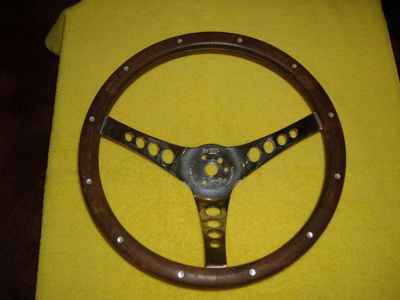 Vtg wood steering wheel