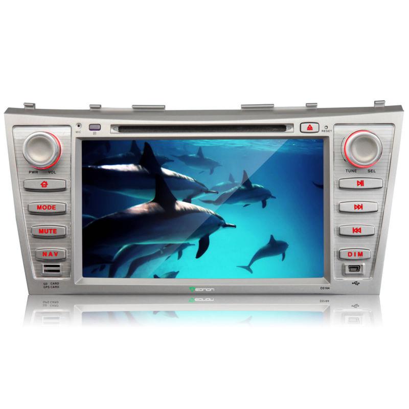 Toyota camry 8" 2 din car stereo bt gps nav dvd player bluetooth touch radio+map