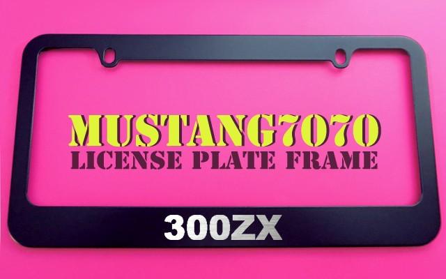 1 brand new nissan 300zx black metal license plate frame + screw caps