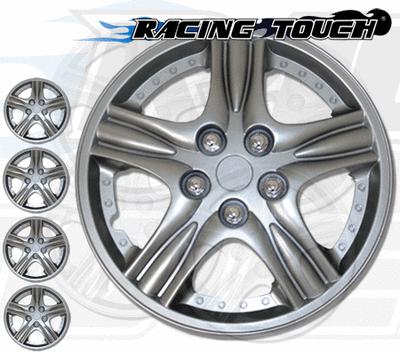 Metallic silver 4pcs set #510 15" inches hubcaps hub cap wheel cover rim skin