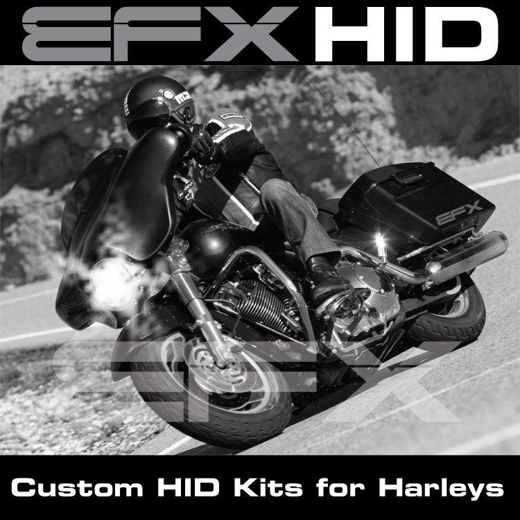 #1 efx slim digital ac hid conversion xenon headlight kit harley davidson bike