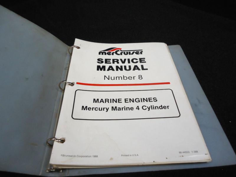 1988 mercruiser service tech manual#90-44553 mercury 4 cylinder motor boat