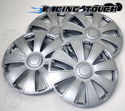 #713 replacement 14" inches metallic silver hubcaps 4pcs set hub cap wheel cover