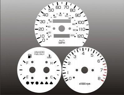 1998-2000 kia sportage instrument cluster white face gauges 98-00