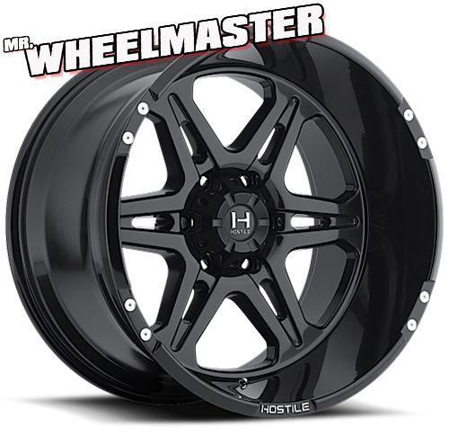  (4) 20 inch off road wheels hostile 102 rims 20x10 8x170  -19  asphalt black