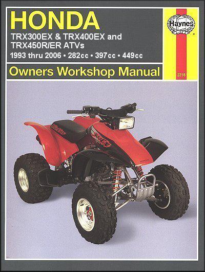 1993-2006 honda trx 300 400 450 fourtrax atv manual