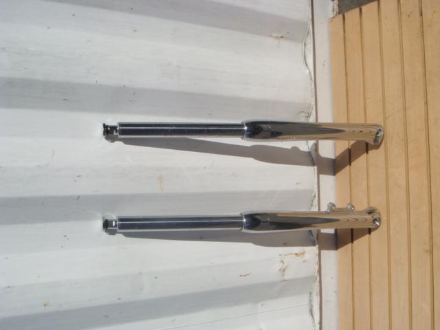 Fork tube tubes forks legs for harley deuce chrome finish standard 