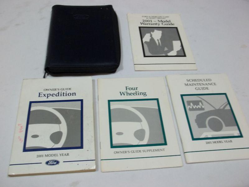 2001 ford expedition owner guide / manual 5/pc.set & ford zippered factory case.