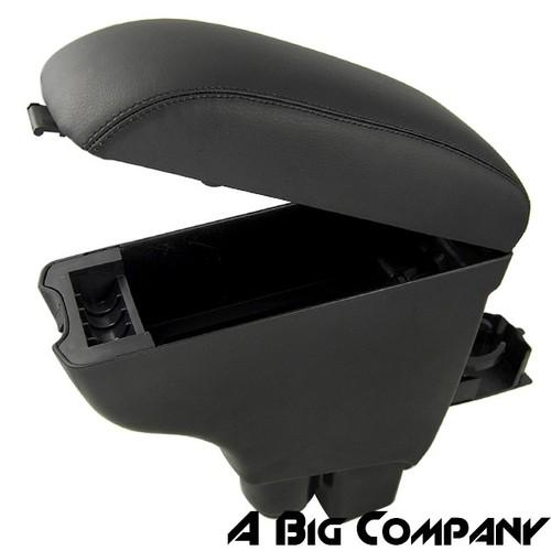 New 02-08 honda fit jazz gd1-gd6 black leatherette armrest storage box container
