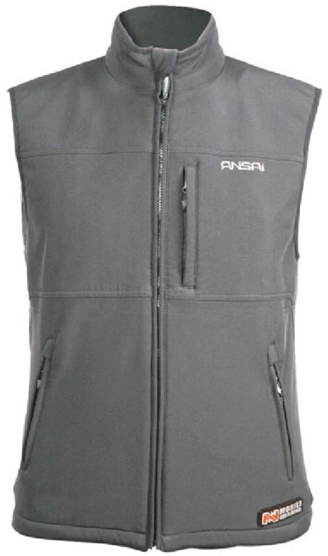 Ansai mobile warming xl gun metal classic softshell electric battery heated vest