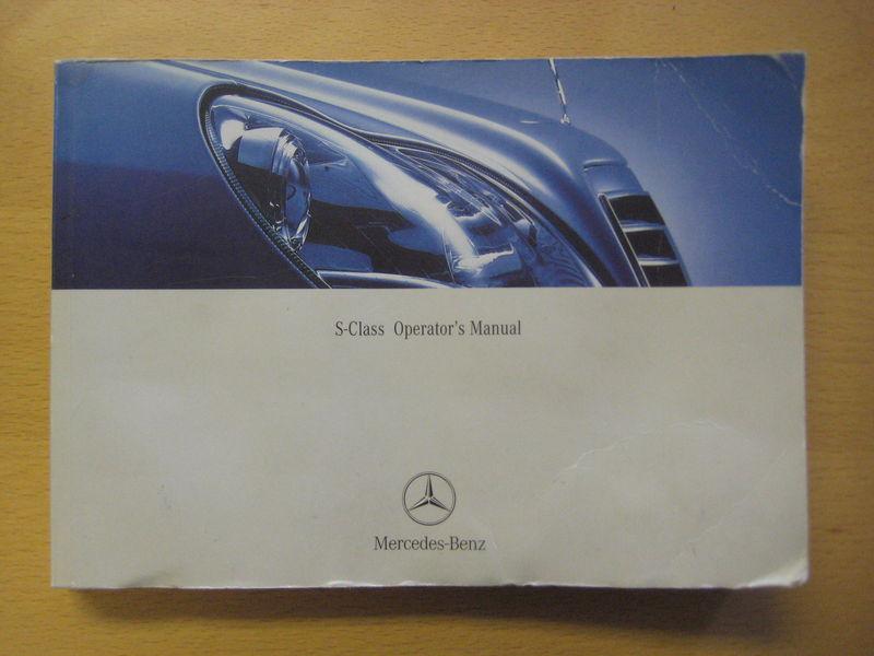 Mercedes benz s-class owners manual - 2003